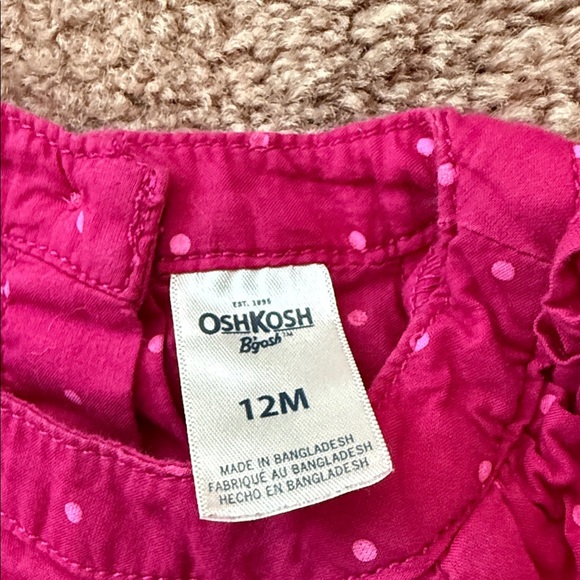 OshKosh B'gosh Pink Polka Dot Bodysuit - Picture 2 of 3